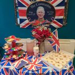 Coronation cakes and decorations