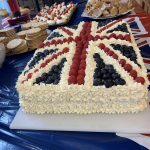 union jack coronation cake at care home